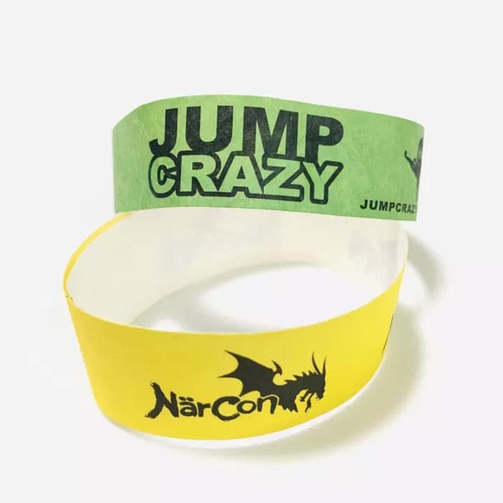 Wristbands Tyvek Black Print