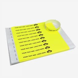 Wristbands Tyvek Black Print 3