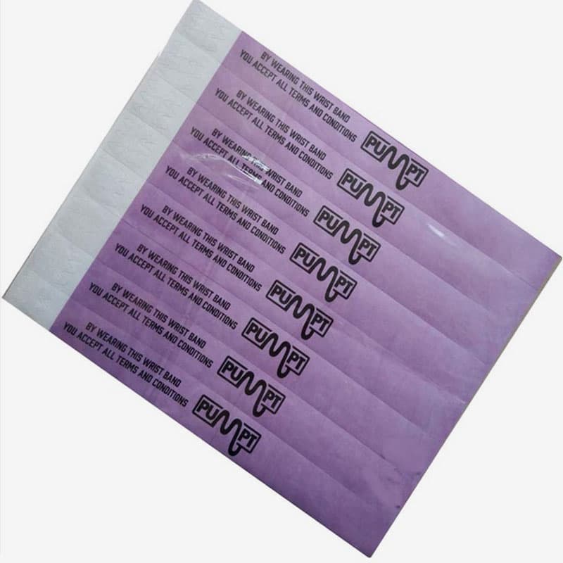 Wristbands Tyvek Black Print