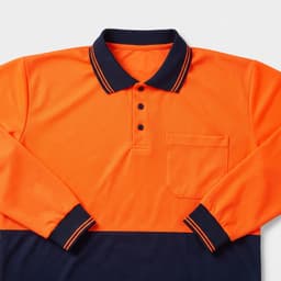 Custom Hi-Vis CoolDry Long Sleeve Safety Polo SW05CD 2