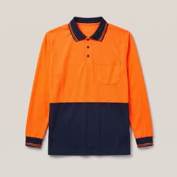 Custom Hi-Vis CoolDry Long Sleeve Safety Polo SW05CD