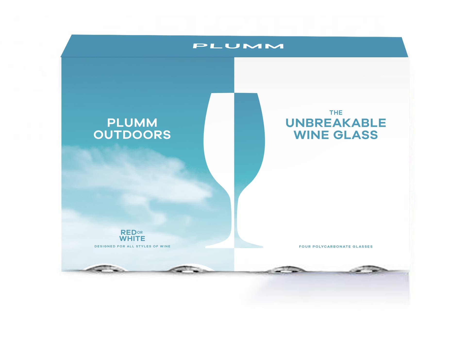 Outdoor Wine Glass - Red & White
