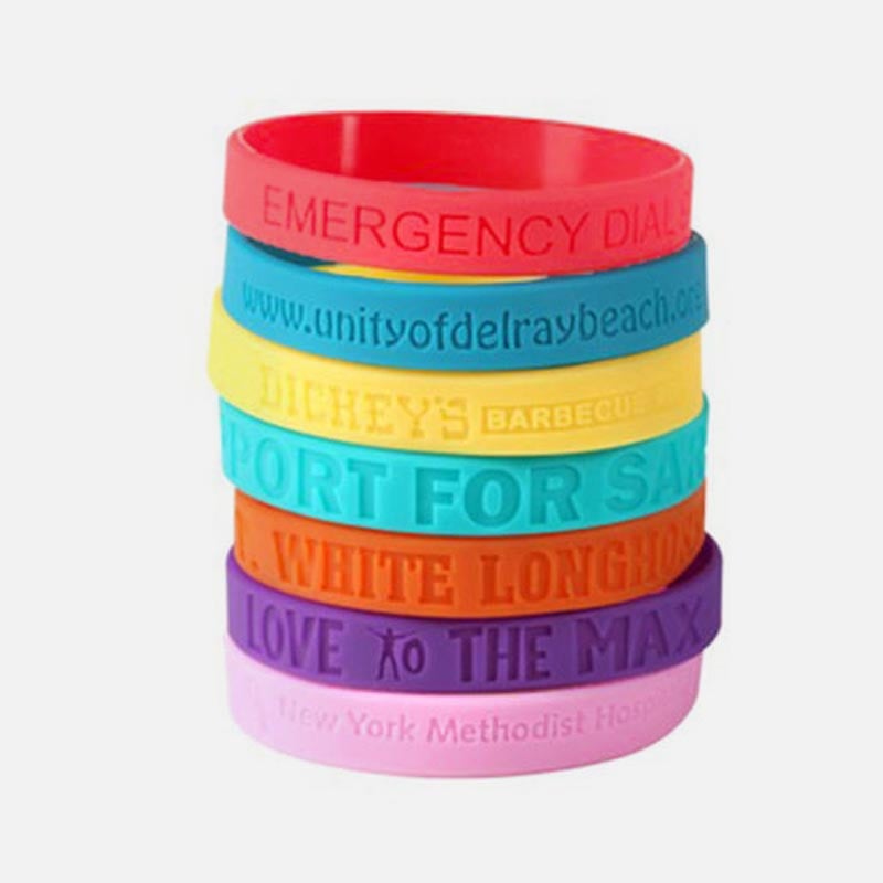 Silicone Wristbands Debossed 