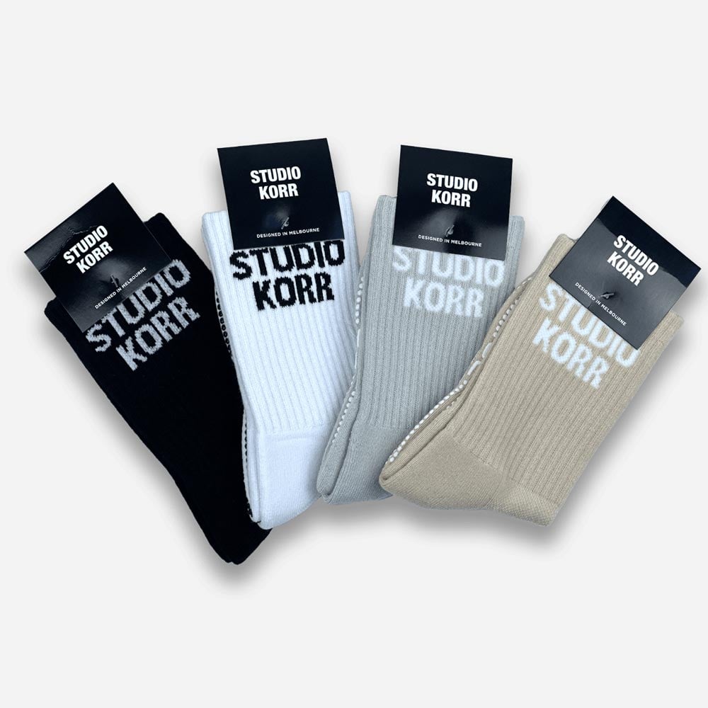 Cotton Crew Sock with Grip