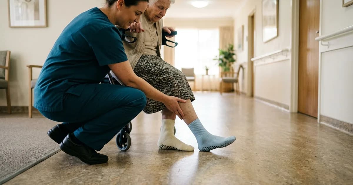 Hospital socks with grip