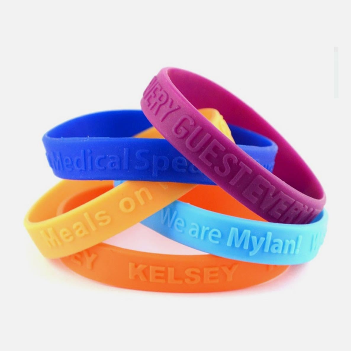 Wristbands Silicone Embossed